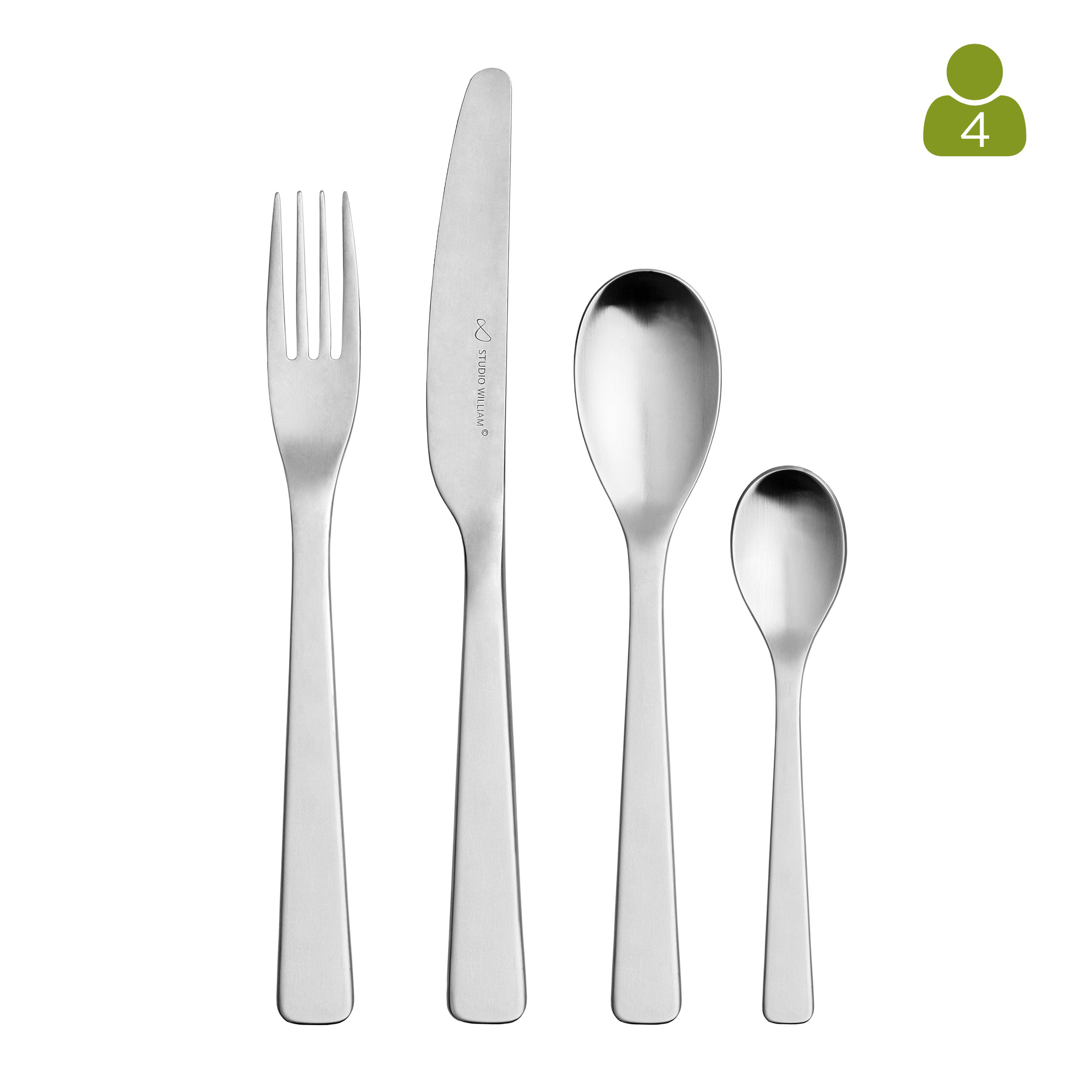 Baobab Satin 16 Piece Cutlery Set