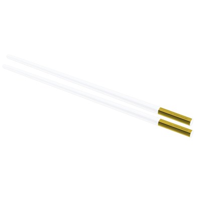 Toona Chopsticks All White with Gold PVD Sleeve