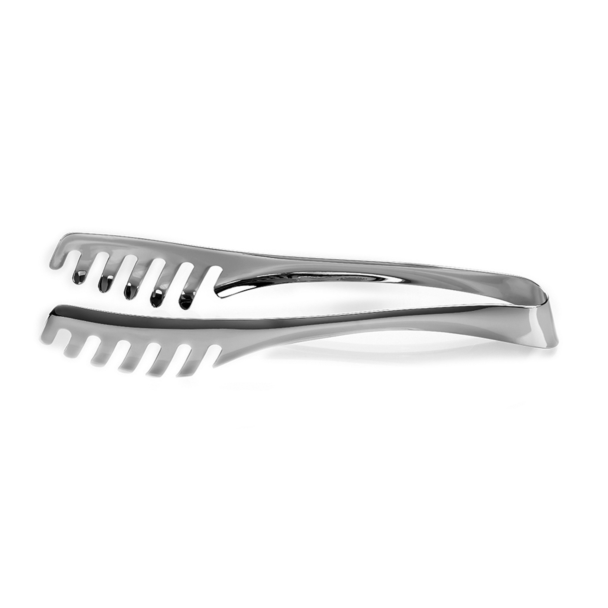 Stainless Steel Kitchen Tongs - 9.8 Inch Pasta & BBQ Serving Utensil With Silicone