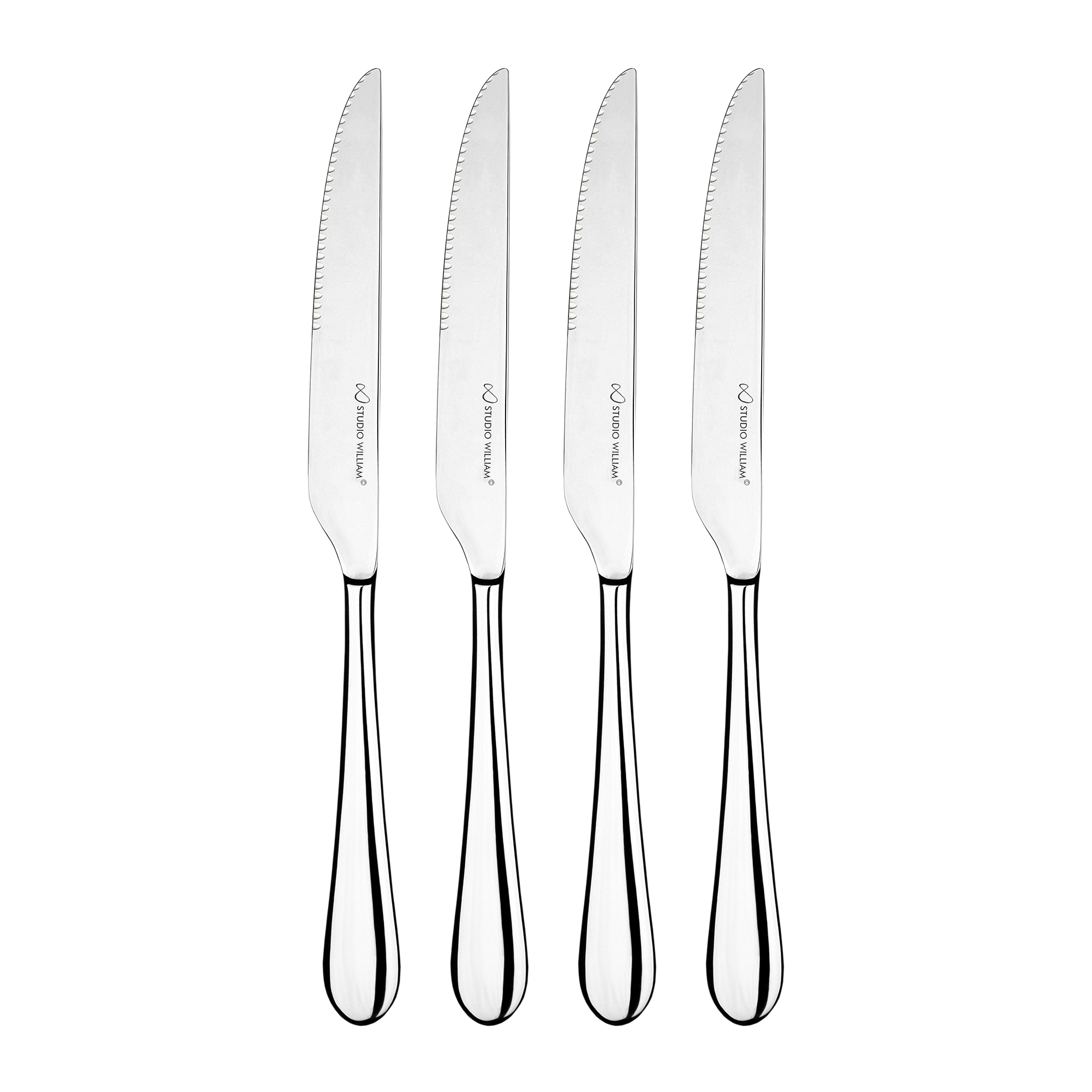 Mulberry Mirror 4 Piece Steak Knife Cutlery Set
