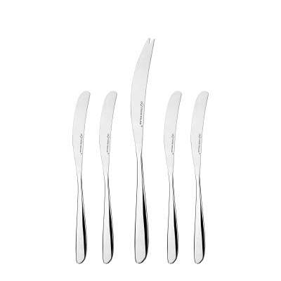 Olive Mirror 5 Piece Cheese & Butter Knife Cutlery Set