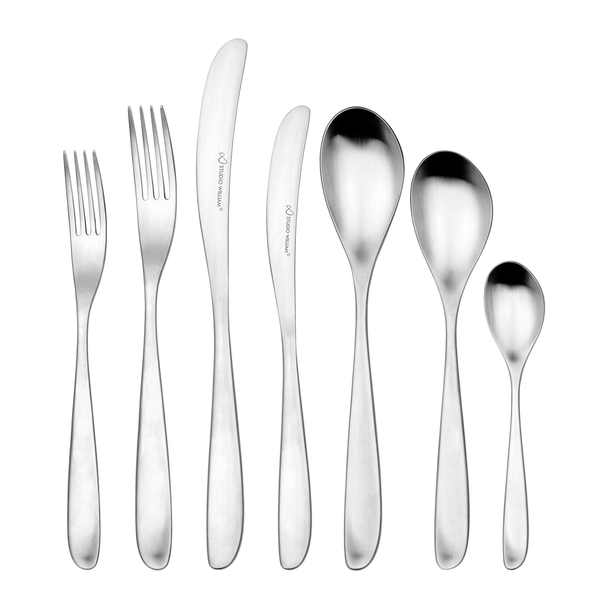 Olive Satin 7 Piece Cutlery Set
