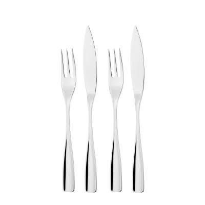 Redwood Mirror Fish Knife and Fork 2 Pair Cutlery Set