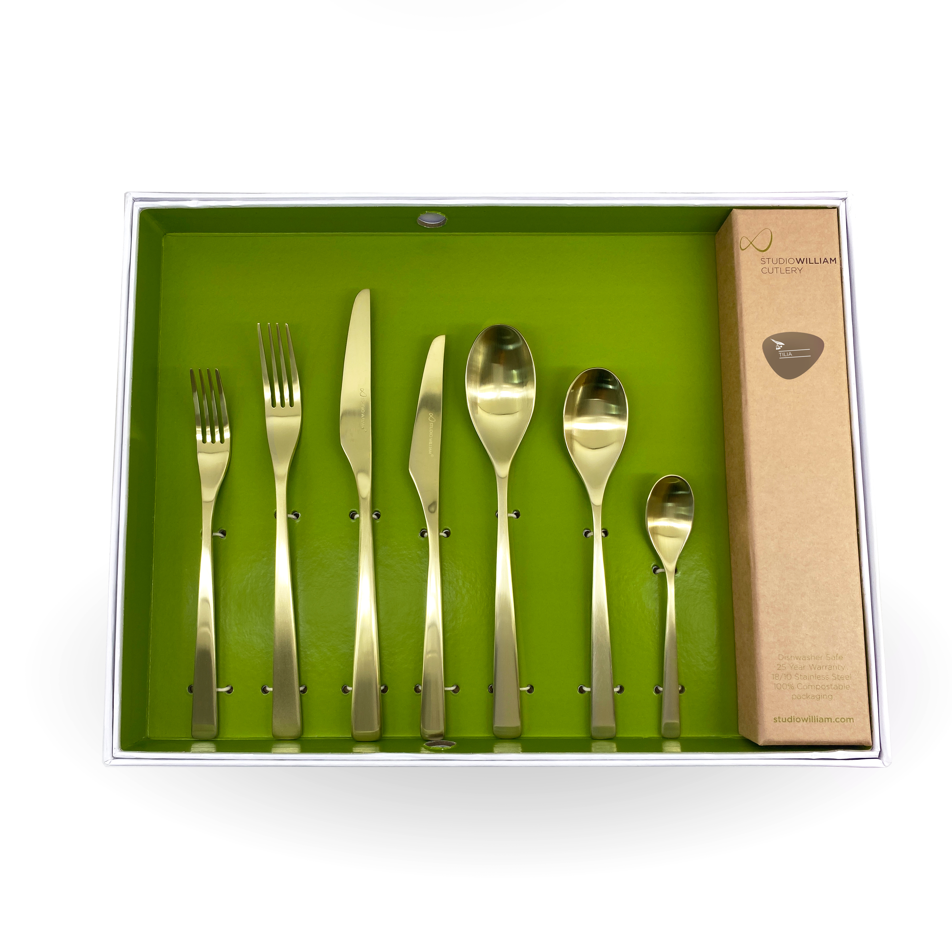 Tilia Champagne Satin 42 Piece Cutlery Set - Image 2