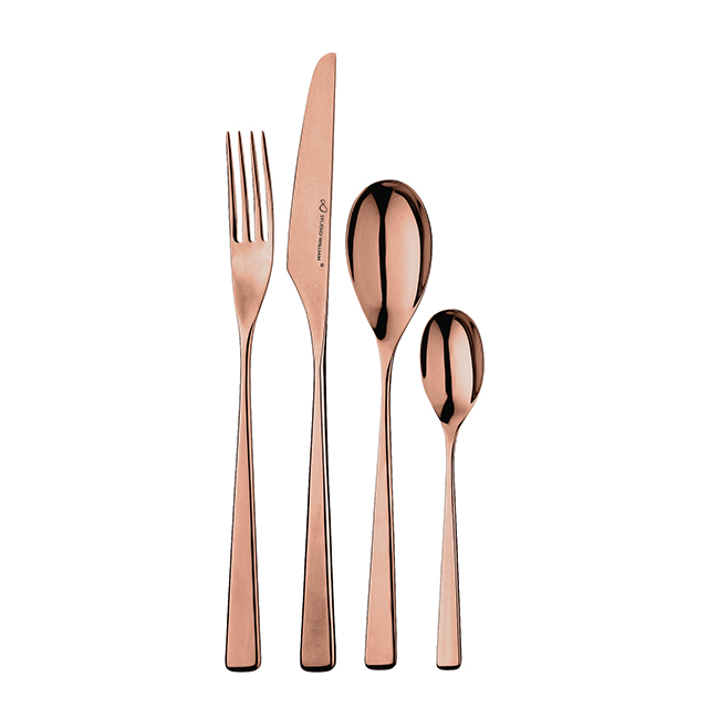 Tilia Copper Mirror 24 Piece Cutlery Set